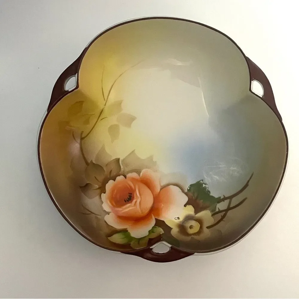 Vintage Noritake Hand-Painted Candy Bowl – Floral – Made in Japan